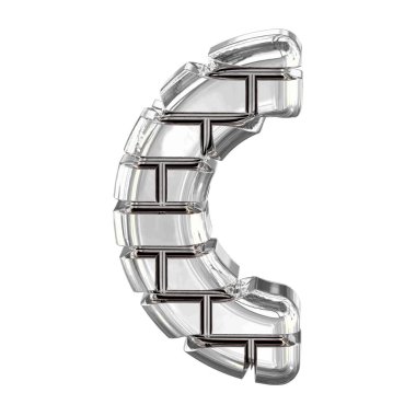 Gümüş tuğlalardan yapılmış 3D sembol..