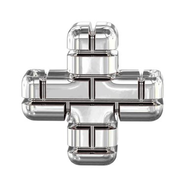 Gümüş tuğlalardan yapılmış 3D sembol..