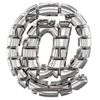 Gümüş tuğlalardan yapılmış 3D sembol..