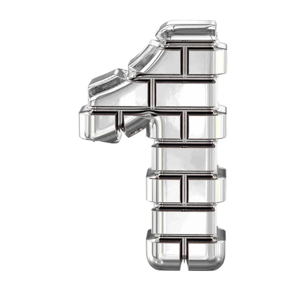 Das Symbol Aus Silbersteinen Nummer — Stockvektor