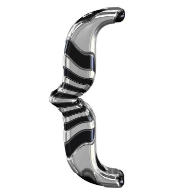 3D geri ve gümüş sembol