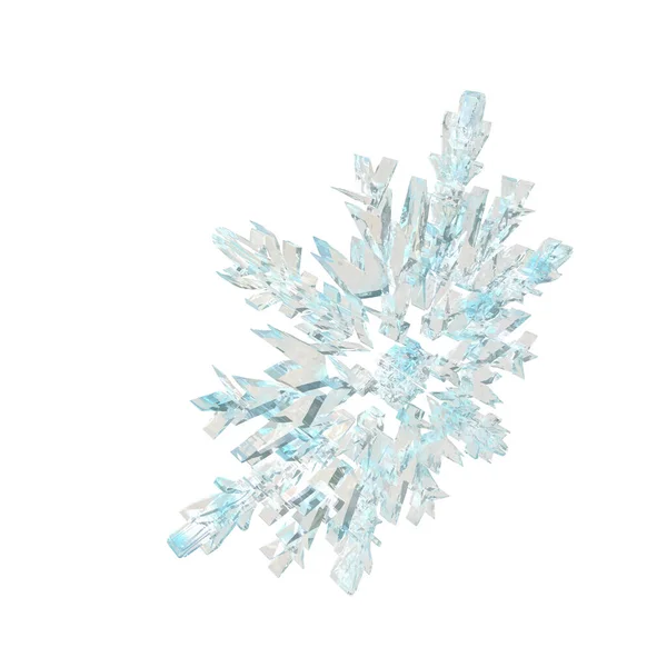 氷から作られた透明な3D雪片 — ストックベクタ