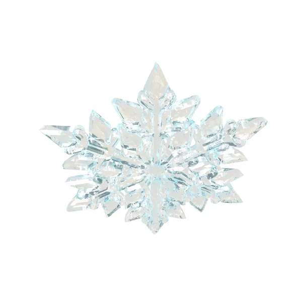 Transparent Snowflake Made Ice — Stock Vector