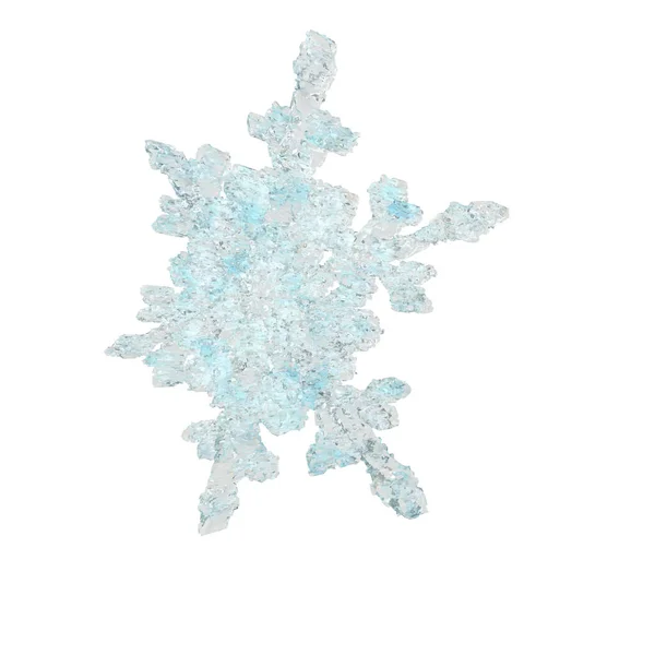Прозрачная Трехмерная Снежинка Льда — стоковый вектор