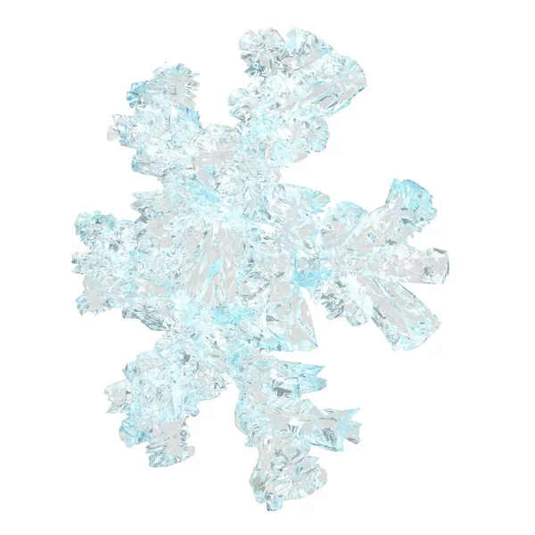 Flocon Neige Transparent Fait Glace — Image vectorielle