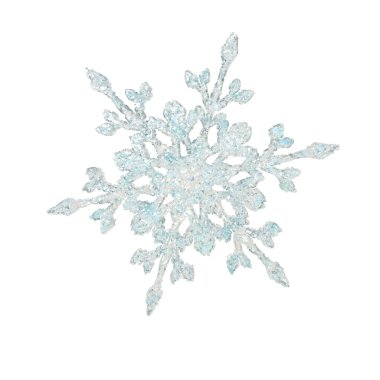 Buzdan yapılmış şeffaf 3D kar tanesi