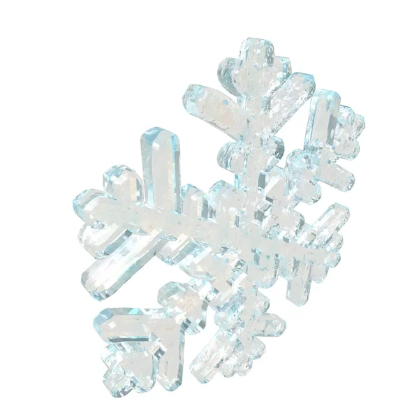 Transparente Schneeflocke Aus Eis Stockvektor