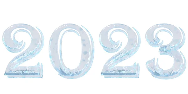 2023 yılbaşı rakamları buzda.