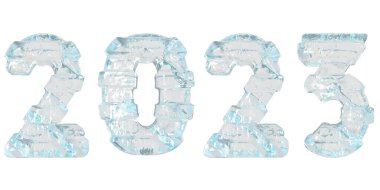 2023 yılbaşı rakamları buzda.