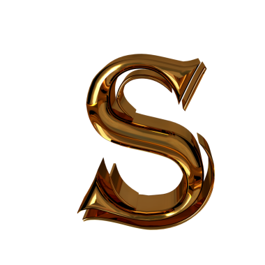 Altından yapılmış bir sembol. s harfi