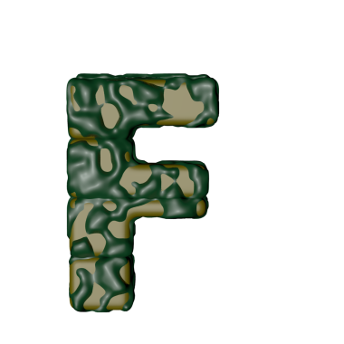 Kamuflajın sembolü. F harfi