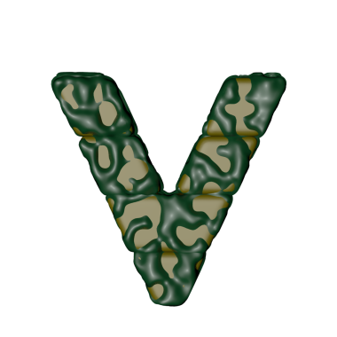 Kamuflajın sembolü. V harfi