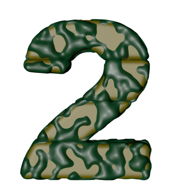 Kamuflajın sembolü. 2 numara.