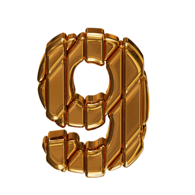 Çerçevedeki altın sayılar. 9 numara.