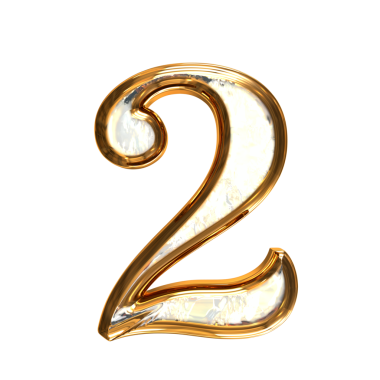 Altın çerçeveli buz sembolü. 2 numara.