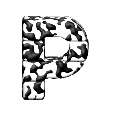 Dalmaçya rengi. büyük harf p p