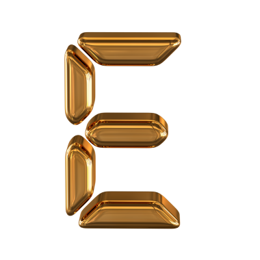 Dijital altın sembolü 3d