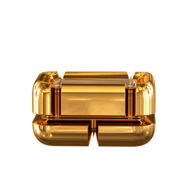 Altın tuğlalardan yapılmış 3D sembol.