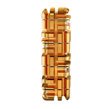 Altından yapılmış 3 boyutlu bir sembol. 1 numara.