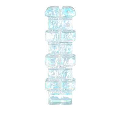 Yatay buz tuğlalarından yapılmış bir sembol. 1 numara.