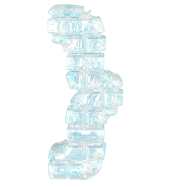 Yatay buz tuğlalarından yapılmış sembol