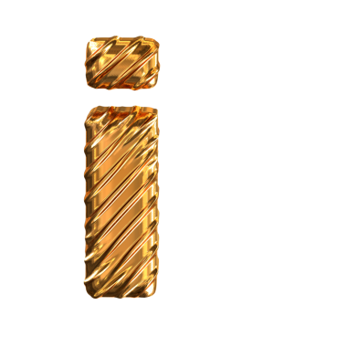 Tırtıklı altın sembol. Mektup I