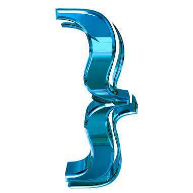 Mavi renkli boyut sembolü.