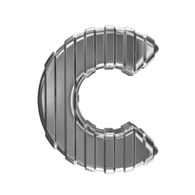 İnce askılı gümüş. büyük harf c