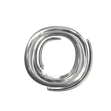 Gümüş sembol 3D harf