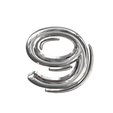 Gümüş sembol 3D harf