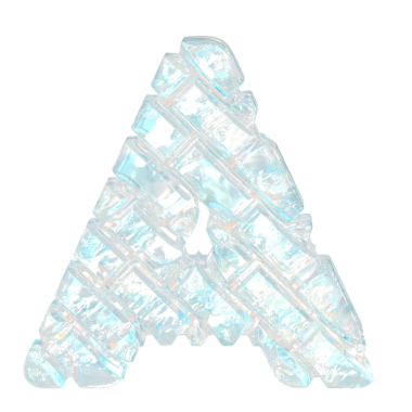 Çapraz buz tuğlası. harf a