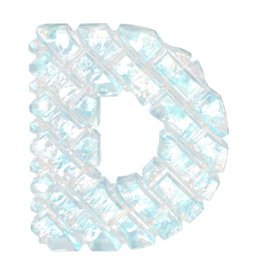 Çapraz buz tuğlası. D harfi