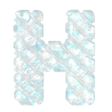 Çapraz buz tuğlası. h harfi