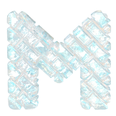 Çapraz buz tuğlası. M harfi