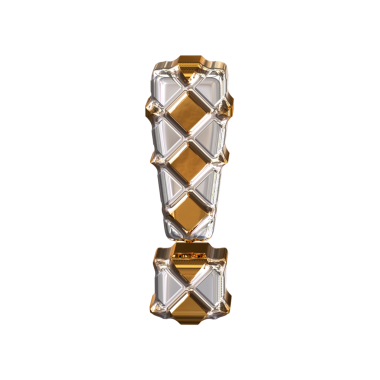 Gümüş eşkenar dörtgenli altın sembol