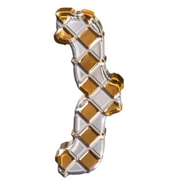 Gümüş eşkenar dörtgenli altın sembol