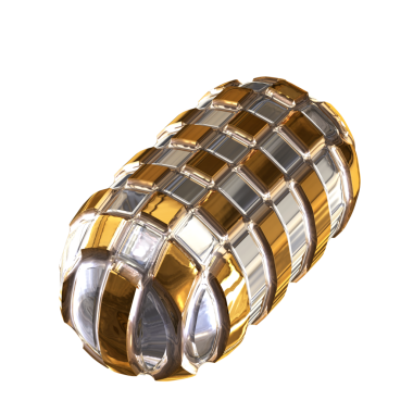 Gümüş eşkenar dörtgenli altın sembol