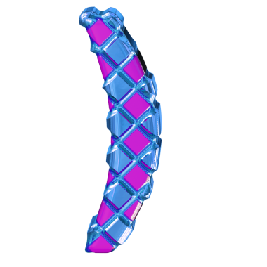 Kalın mavi eşkenar dörtgenli kırmızı sembol