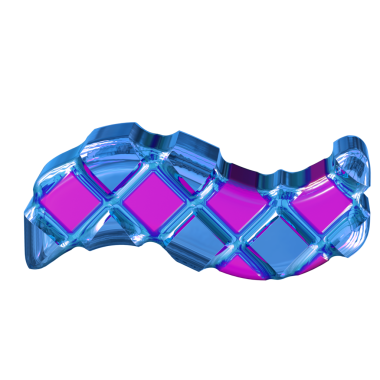 Kalın mavi eşkenar dörtgenli kırmızı sembol