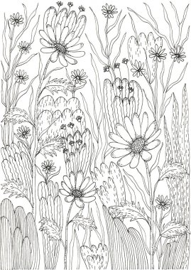 El çizimi, çiçek boyama sayfası, çiçek çizimi, çiçek çizimi, sanat geçmişi..