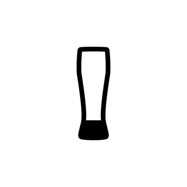 Bir bardak bira. Bar, Bar düz vektör ikonu. Beyaz arkaplanda izole edilmiş basit katı sembol