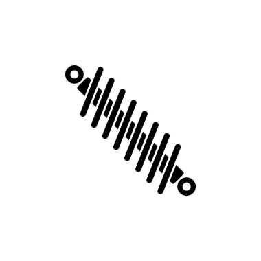 Otomotiv Şok Emici düz vektör simgesi. Beyaz arkaplanda izole edilmiş basit katı sembol