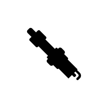 Otomobil Kıvılcımı Candle düz vektör simgesi. Beyaz arkaplanda izole edilmiş basit katı sembol