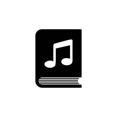 Audio Book düz vektör simgesi. Beyaz arkaplanda izole edilmiş basit katı sembol
