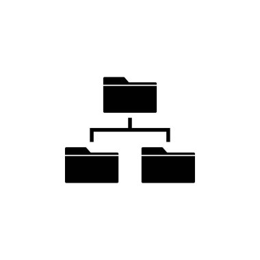 Dizin Yapısı düz vektör simgesi. Beyaz arkaplanda izole edilmiş basit katı sembol