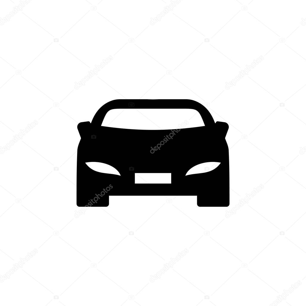 Car flat vector icon. Simple solid symbol isolated on white background