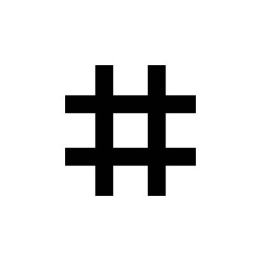 Etiket düz vektör simgesi. Beyaz arkaplanda izole edilmiş basit katı sembol