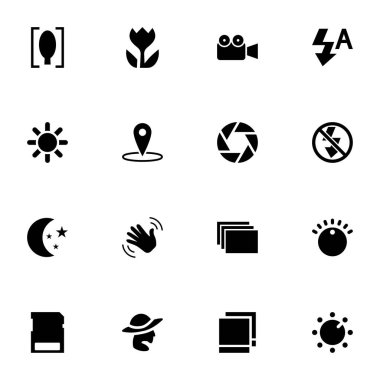 Fotoğraf kipi simgesi - herhangi bir boyuta genişlet - herhangi bir renge değiştir. Mükemmel Düz Vektör, kamera, pozlama, mod, fotoğrafçı, açıklık, fotoğraf, hafıza, diyafram, lens, doğa gibi simgeleri içerir.