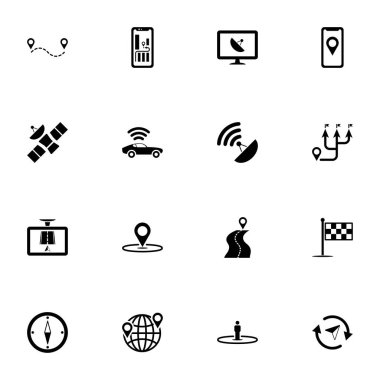 Uydu simgesi - herhangi bir boyuta genişlet - herhangi bir renge değiştir. Mükemmel Düz Vektör GPS, hücre, radyo, uzay gemisi, kule, çanak, yayın, iletişim, yönlendirici, telefon, harita gibi simgeleri içerir