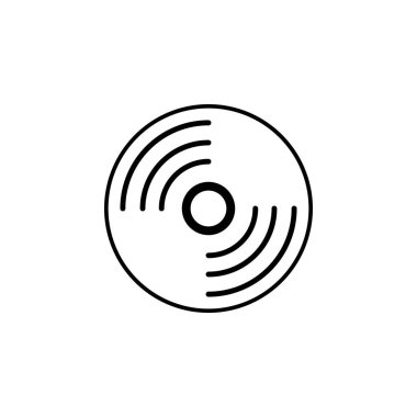 CD, DVD veya CD Depolama düz vektör simgesi. Beyaz arkaplanda izole edilmiş basit katı sembol. Web ve mobil UI ögesi için CD, DVD veya CD Depolama imzası tasarım şablonu